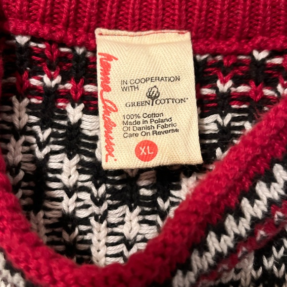 Hanna Andersson Fair Isle Sweater Nordic Snowflake Organic Cotton Made in Poland - Picture 5 of 8